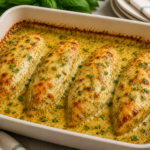 Creamy Pesto Baked Chicken